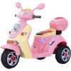 HOMCOM Moto Scooter électrique Pour Enfants 6 V Env. 3 Km/h 3 Roues Et Topcase Effet Lumineux Et Sonore Rose -France HOMCOM Soldes 2022 2200616 1