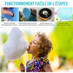 HOMCOM Machine Barbe à Papa Professionnelle 550 W Max. Design Chariot De Carnaval Bleu - Bleu 10 HOMCOM Machine Barbe à Papa Professionnelle 550 W Max. Design Chariot De Carnaval Bleu - Bleu -France HOMCOM Soldes 2022 2200666 4