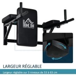 HOMCOM Barre De Traction Barre De Fitness Fixation Murale Réglable Acier 70 X 48 X 53-63 Cm Noir - Noir 11 HOMCOM Barre De Traction Barre De Fitness Fixation Murale Réglable Acier 70 X 48 X 53-63 Cm Noir - Noir -France HOMCOM Soldes 2022 2200797 5