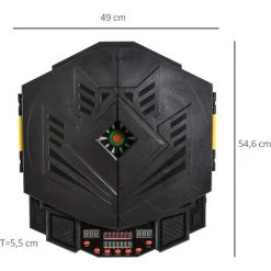 HOMCOM Cible Jeu De Fléchettes électronique 27 Jeux Jusqu'à 8 Joueurs LED Haut-parleur Noir - Noir 9 HOMCOM Cible Jeu De Fléchettes électronique 27 Jeux Jusqu'à 8 Joueurs LED Haut-parleur Noir - Noir -France HOMCOM Soldes 2022 2200809 3