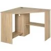 HOMCOM Bureau Informatique Bureau D'angle Contemporain Avec étagères Panneaux Particules Chêne Clair - Beige 1 HOMCOM Bureau Informatique Bureau D'angle Contemporain Avec étagères Panneaux Particules Chêne Clair - Beige -France HOMCOM Soldes 2022 22133659 1