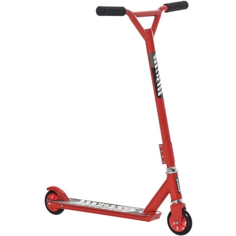 HOMCOM Trottinette Patinette Freestyle Enfant - 2 Roues PU - Repose-pied Antidérapant - Frein Friction AR - Alu. Rouge - Rouge 3 HOMCOM Trottinette Patinette Freestyle Enfant - 2 Roues PU - Repose-pied Antidérapant - Frein Friction AR - Alu. Rouge - Rouge