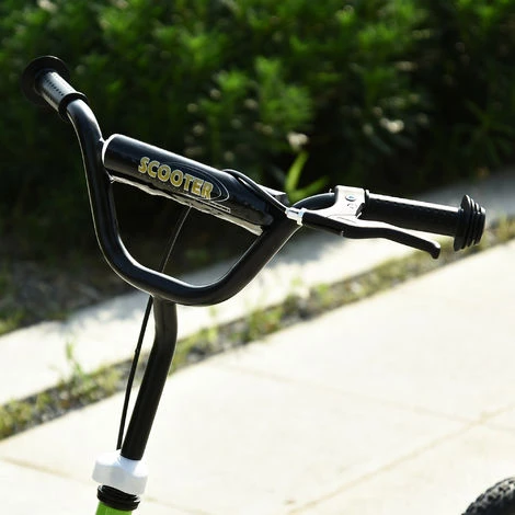 HOMCOM Trottinette Patinette Enfants à Partir De 5 Ans Grandes Roues Guidon Réglable Poignée Frein Et Béquille Acier Vert - Vert 7 HOMCOM Trottinette Patinette Enfants à Partir De 5 Ans Grandes Roues Guidon Réglable Poignée Frein Et Béquille Acier Vert - Vert – Image 5