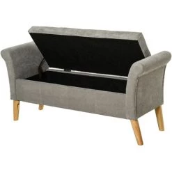 HOMCOM Banc Banquette Design Contemporain Accoudoirs Courbés Fonction De Rangement 2 En 1 136,5 X 45lx 62 Cm Gris - Gris 10 HOMCOM Banc Banquette Design Contemporain Accoudoirs Courbés Fonction De Rangement 2 En 1 136,5 X 45lx 62 Cm Gris - Gris -France HOMCOM Soldes 2022 22857224 4