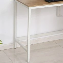 HOMCOM Bureau Pour Ordinateur Informatique Avec 2 Tiroirs 100 X 48 X 75 Cm Blanc 11 HOMCOM Bureau Pour Ordinateur Informatique Avec 2 Tiroirs 100 X 48 X 75 Cm Blanc -France HOMCOM Soldes 2022 22857243 5