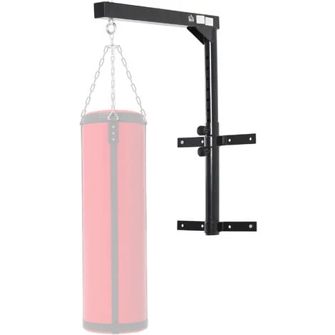HOMCOM Support Sac De Boxe Fixation Sac De Frappe Hauteur Réglable Charge Max. 100 Kg Acier Noir - Noir 4 HOMCOM Support Sac De Boxe Fixation Sac De Frappe Hauteur Réglable Charge Max. 100 Kg Acier Noir - Noir – Image 2