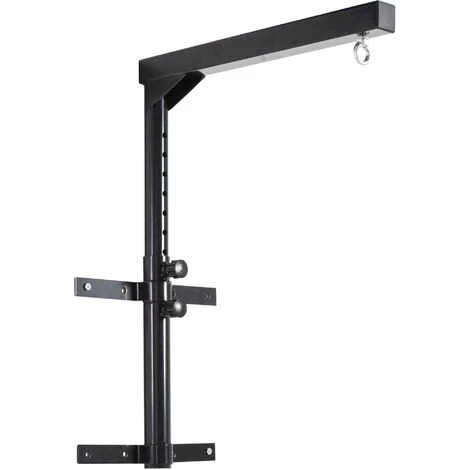 HOMCOM Support Sac De Boxe Fixation Sac De Frappe Hauteur Réglable Charge Max. 100 Kg Acier Noir - Noir 6 HOMCOM Support Sac De Boxe Fixation Sac De Frappe Hauteur Réglable Charge Max. 100 Kg Acier Noir - Noir – Image 4