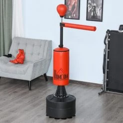 HOMCOM Sac De Frappe Boxe Autoportant Punching Ball Brunier 3 En 1 Revêtement Synthétique Dim. 88L X 48l X 155-205H Cm Rouge Noir - Rouge 8 HOMCOM Sac De Frappe Boxe Autoportant Punching Ball Brunier 3 En 1 Revêtement Synthétique Dim. 88L X 48l X 155-205H Cm Rouge Noir - Rouge -France HOMCOM Soldes 2022 23397593 2