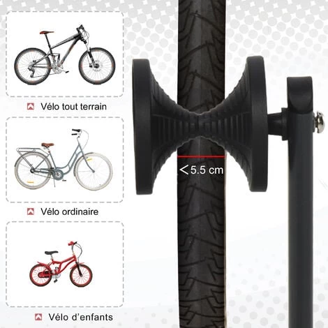 HOMCOM Râtelier Vélo Range Vélo Pliable Métal Noir Dim. 39L X 35l X 45,5H Cm 7 HOMCOM Râtelier Vélo Range Vélo Pliable Métal Noir Dim. 39L X 35l X 45,5H Cm – Image 5