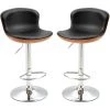 HOMCOM Lot De 2 Tabouret De Bar Design Contemporain Hauteur D'assise Réglable 64-85 Cm Pivotant 360° Revêtement Synthétique Noir Imitation Bois - Noir 1 HOMCOM Lot De 2 Tabouret De Bar Design Contemporain Hauteur D'assise Réglable 64-85 Cm Pivotant 360° Revêtement Synthétique Noir Imitation Bois - Noir -France HOMCOM Soldes 2022 24119834 1