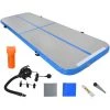 HOMCOM Airtrack Tapis De Gymnastique Gonflable Tapis De Tumbling Entraînement Avec Pompe à Air électrique Dim. 300L X 100l X 10H Cm Tissu Stratifié PVC Bleu -France HOMCOM Soldes 2022 24119843 1