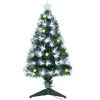HOMCOM Sapin De Noël Artificiel Lumineux Fibre Optique LED + 14 Ampoules + Support Pied Ø 48 X 90H Cm 90 Branches étoile Sommet Brillante Vert - Vert -France HOMCOM Soldes 2022 24232739 1