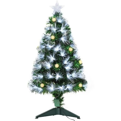 HOMCOM Sapin De Noël Artificiel Lumineux Fibre Optique LED + 14 Ampoules + Support Pied Ø 48 X 90H Cm 90 Branches étoile Sommet Brillante Vert - Vert 3 HOMCOM Sapin De Noël Artificiel Lumineux Fibre Optique LED + 14 Ampoules + Support Pied Ø 48 X 90H Cm 90 Branches étoile Sommet Brillante Vert - Vert