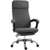 HOMCOM Fauteuil De Bureau Manager Dossier Inclinable Hauteur Réglable Roulettes Pivotantes Repose-pied Appui-tête Polyester Gris - Gris -France HOMCOM Soldes 2022 24713927 1