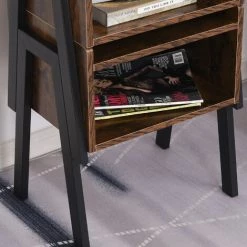 HOMCOM Tables De Chevet Style Industriel - Lot De 2 Tables De Nuit - Meubles Empilables - Panneaux Particules Aspect Vieux Bois Métal Noir - Marron 10 HOMCOM Tables De Chevet Style Industriel - Lot De 2 Tables De Nuit - Meubles Empilables - Panneaux Particules Aspect Vieux Bois Métal Noir - Marron -France HOMCOM Soldes 2022 24781957 4