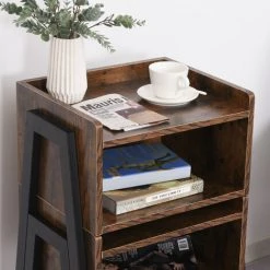 HOMCOM Tables De Chevet Style Industriel - Lot De 2 Tables De Nuit - Meubles Empilables - Panneaux Particules Aspect Vieux Bois Métal Noir - Marron 11 HOMCOM Tables De Chevet Style Industriel - Lot De 2 Tables De Nuit - Meubles Empilables - Panneaux Particules Aspect Vieux Bois Métal Noir - Marron -France HOMCOM Soldes 2022 24781957 5