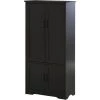 HOMCOM Armoire De Cuisine Contemporaine Multi-rangements 2 Placards 3 étagères MDF Panneaux Particules Noir 2 HOMCOM Armoire De Cuisine Contemporaine Multi-rangements 2 Placards 3 étagères MDF Panneaux Particules Noir -France HOMCOM Soldes 2022 24957266 1