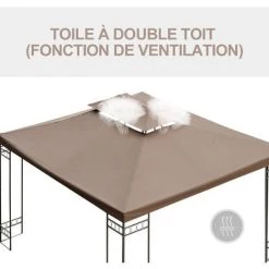 HOMCOM Toile De Rechange Pour Pavillon Tonnelle Tente Polyester Haute Densité Imperméabilisé 180 G/m² 3 X 4 M Chocolat 11 HOMCOM Toile De Rechange Pour Pavillon Tonnelle Tente Polyester Haute Densité Imperméabilisé 180 G/m² 3 X 4 M Chocolat -France HOMCOM Soldes 2022 25006880 5