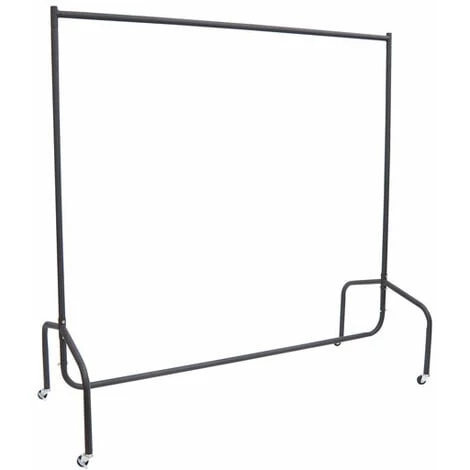 HOMCOM Portant Tringle à Vêtements Acier Charge Max. 140 Kg Dim. 150L X 60l X 170H Cm Noir - Noir 3 HOMCOM Portant Tringle à Vêtements Acier Charge Max. 140 Kg Dim. 150L X 60l X 170H Cm Noir - Noir