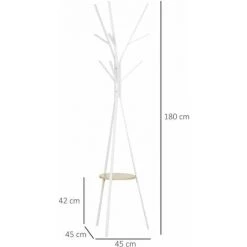 HOMCOM Porte-manteau Trépied Design Contemporain Branches étagère + 9 Patères Dim. 45L X 45l X 180H Cm Métal Gris Clair - Gris 9 HOMCOM Porte-manteau Trépied Design Contemporain Branches étagère + 9 Patères Dim. 45L X 45l X 180H Cm Métal Gris Clair - Gris -France HOMCOM Soldes 2022 25007093 3