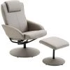 HOMCOM Fauteuil Relax Inclinable Style Contemporain Avec Repose-pieds Revêtement Synthétique Acier Gris -France HOMCOM Soldes 2022 25007140 1