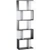 HOMCOM Bibliothèque étagère Meuble De Rangement Design Contemporain En S 5 étagères 60L X 24l X 185H Cm Noir Blanc -France HOMCOM Soldes 2022 25007152 1