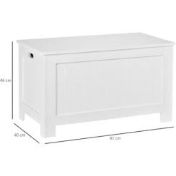 HOMCOM Coffre Malle De Rangement 81L X 40l X 46H Cm MDF Blanc 9 HOMCOM Coffre Malle De Rangement 81L X 40l X 46H Cm MDF Blanc -France HOMCOM Soldes 2022 25007168 3
