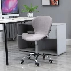 HOMCOM Chaise De Bureau Design Contemporain Hauteur Réglable Pivotant 360° Piètement Chromé Velours Gris - Gris 11 HOMCOM Chaise De Bureau Design Contemporain Hauteur Réglable Pivotant 360° Piètement Chromé Velours Gris - Gris -France HOMCOM Soldes 2022 25007184 5