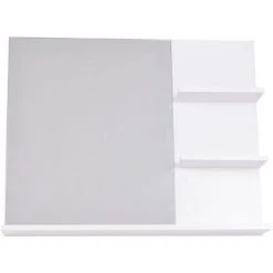 HOMCOM Miroir De Salle De Bain Avec étagères - 2 étagères Latérales + Grande étagère Inférieure - Kit Installation Fourni - MDF Blanc - Blanc 10 HOMCOM Miroir De Salle De Bain Avec étagères - 2 étagères Latérales + Grande étagère Inférieure - Kit Installation Fourni - MDF Blanc - Blanc -France HOMCOM Soldes 2022 25007209 4