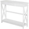 HOMCOM Console Style Table De Drapier Néo-rétro Tiroir + étagère Dim. 100L X 30l X 81H Cm MDF Blanc -France HOMCOM Soldes 2022 25007292 1