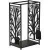 HOMCOM Serviteur De Cheminée Arbre - Porte Bûches - Range Bûches Multi Accessoires étagère 46L X 29l X 70H Cm Acier Noir - Noir 2 HOMCOM Serviteur De Cheminée Arbre - Porte Bûches - Range Bûches Multi Accessoires étagère 46L X 29l X 70H Cm Acier Noir - Noir -France HOMCOM Soldes 2022 25007347 1
