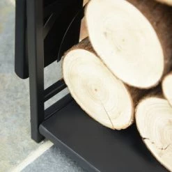HOMCOM Serviteur De Cheminée Arbre - Porte Bûches - Range Bûches Multi Accessoires étagère 46L X 29l X 70H Cm Acier Noir - Noir 11 HOMCOM Serviteur De Cheminée Arbre - Porte Bûches - Range Bûches Multi Accessoires étagère 46L X 29l X 70H Cm Acier Noir - Noir -France HOMCOM Soldes 2022 25007347 5