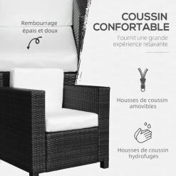 HOMCOM Fauteuil Canape Salon De Jardin Resine Rotin Tresse Brun 1 Place - Taupe 11 HOMCOM Fauteuil Canape Salon De Jardin Resine Rotin Tresse Brun 1 Place - Taupe -France HOMCOM Soldes 2022 25007512 5