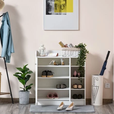 HOMCOM Armoire / Etagere / Meuble A Chaussures Très Pratique En Panneaux De Particules Blanc 7 HOMCOM Armoire / Etagere / Meuble A Chaussures Très Pratique En Panneaux De Particules Blanc – Image 5
