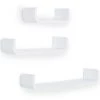 HOMCOM Lot De 3 étagères Murales Flottantes Design Contemporain Courbé Kit Fixation Inclus MDF Blanc - Blanc 2 HOMCOM Lot De 3 étagères Murales Flottantes Design Contemporain Courbé Kit Fixation Inclus MDF Blanc - Blanc -France HOMCOM Soldes 2022 25007537 1