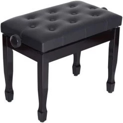HOMCOM Banquette Piano Tabouret Siege Hauteur Reglable Noir Bois Revêtement Synthétique -France HOMCOM Soldes 2022 25007543 3