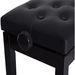 HOMCOM Banquette Piano Tabouret Siege Hauteur Reglable Noir Bois Revêtement Synthétique -France HOMCOM Soldes 2022 25007543 4