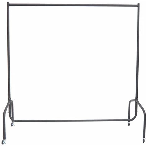 HOMCOM Portant Tringle à Vêtements Acier Charge Max. 140 Kg Dim. 120L X 60l X 170H Cm Noir - Noir 4 HOMCOM Portant Tringle à Vêtements Acier Charge Max. 140 Kg Dim. 120L X 60l X 170H Cm Noir - Noir – Image 2