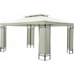 HOMCOM Toile De Toit De Rechange Pour Pavillon Tonnelle Tente 3x4m Crème 10 HOMCOM Toile De Toit De Rechange Pour Pavillon Tonnelle Tente 3x4m Crème -France HOMCOM Soldes 2022 25007561 4