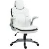 HOMCOM Fauteuil De Bureau Manager Gaming Style Baquet Racing Dossier Assise Capitonné Revêtement Synthétique Blanc Noir 2 HOMCOM Fauteuil De Bureau Manager Gaming Style Baquet Racing Dossier Assise Capitonné Revêtement Synthétique Blanc Noir -France HOMCOM Soldes 2022 25007623 1