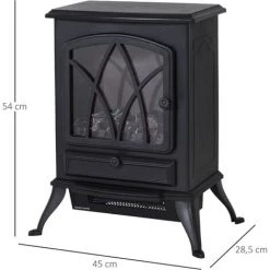 HOMCOM Cheminée électrique Poêle Style Rétro Thermostat 1000-2000 W Noir 9 HOMCOM Cheminée électrique Poêle Style Rétro Thermostat 1000-2000 W Noir -France HOMCOM Soldes 2022 25007743 3