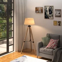 HOMCOM Lampadaire Trépied Hauteur Réglable 65 X 65 X 99-143 Cm Lampe De Sol 40 W Bois Style Nordique Beige 9 HOMCOM Lampadaire Trépied Hauteur Réglable 65 X 65 X 99-143 Cm Lampe De Sol 40 W Bois Style Nordique Beige -France HOMCOM Soldes 2022 25007767 4