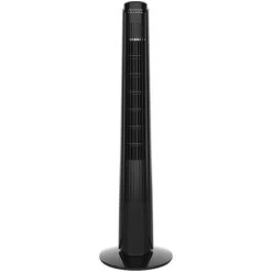 HOMCOM Ventilateur Colonne Tour Oscillant 50 W Ultra Silencieux Télécommande Incluse Minuterie 3 Modes 3 Vitesses Ø 27 X 92 Cm Noir - Noir
