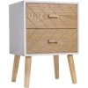 HOMCOM Chevet Table De Nuit Design Scandinave 40L X 30l X 56H Cm 2 Tiroirs Bois Massif Pin MDF Blanc Et Hêtre Motif Graphique 2 HOMCOM Chevet Table De Nuit Design Scandinave 40L X 30l X 56H Cm 2 Tiroirs Bois Massif Pin MDF Blanc Et Hêtre Motif Graphique -France HOMCOM Soldes 2022 25007825 1
