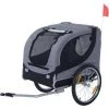HOMCOM Remorque Velo Pour Chien Animaux Avec Drapeau Et 8 Reflecteurs Gris Et Noir - Gris Noir 1 HOMCOM Remorque Velo Pour Chien Animaux Avec Drapeau Et 8 Reflecteurs Gris Et Noir - Gris Noir -France HOMCOM Soldes 2022 25007863 1