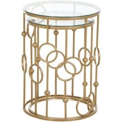 HOMCOM Tables Gigognes Lot De 2 Tables Basses Rondes Design Style Art Déco Ø 41 Et Ø 36 Cm Métal Doré Verre Trempé 5 Mm 10 HOMCOM Tables Gigognes Lot De 2 Tables Basses Rondes Design Style Art Déco Ø 41 Et Ø 36 Cm Métal Doré Verre Trempé 5 Mm -France HOMCOM Soldes 2022 25007939 4