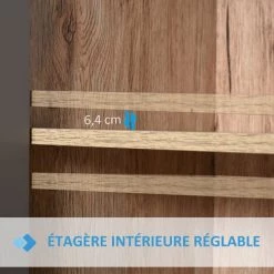 HOMCOM Meuble Salle De Bain - Meuble Sous-vasque - Placard 2 Portes Avec étagère - Dim. 60L X 30l X 59H Cm - Panneaux Particules Chêne Clair Gris 11 HOMCOM Meuble Salle De Bain - Meuble Sous-vasque - Placard 2 Portes Avec étagère - Dim. 60L X 30l X 59H Cm - Panneaux Particules Chêne Clair Gris -France HOMCOM Soldes 2022 25007991 5