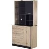 HOMCOM Armoire De Cuisine Multi-rangements 2 Portes 3 Tiroirs 3 étagères + Grand Plateau 90L X 39l X 169H Cm Bicolore Chêne Clair Gris 2 HOMCOM Armoire De Cuisine Multi-rangements 2 Portes 3 Tiroirs 3 étagères + Grand Plateau 90L X 39l X 169H Cm Bicolore Chêne Clair Gris -France HOMCOM Soldes 2022 25008008 1