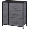 HOMCOM Meuble De Rangement Commode Design 64L X 30l X 71H Cm 7 Tiroirs Métal MDF Non Tissé Noir 2 HOMCOM Meuble De Rangement Commode Design 64L X 30l X 71H Cm 7 Tiroirs Métal MDF Non Tissé Noir -France HOMCOM Soldes 2022 25008831 1