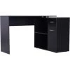 HOMCOM Bureau Informatique Multimédia Modulable Multi-rangements Double Niche + Tiroir Panneaux Particules Noir - Noir -France HOMCOM Soldes 2022 25008964 1